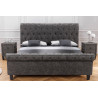 Postel Kensington 160x200cm tmavě šedá mikrovlákno  Postele 40605