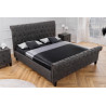Postel Kensington 160x200cm tmavě šedá mikrovlákno  Postele 40605