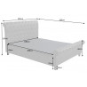 Postel Kensington 180x200cm tmavě šedá mikrovlákno  Postele 41413