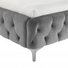 Postel Modern Barock 180x200cm šedá samet  Postele 41439