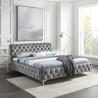 Postel Modern Barock 180x200cm šedá samet  Postele 41439