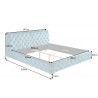 Postel Modern Barock 180x200cm pacificky modrá samet  Postele 41438