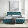 Postel Modern Barock 180x200cm pacificky modrá samet  Postele 41438
