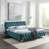 Postel Modern Barock 180x200cm pacificky modrá samet  Postele 41438