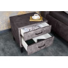 Noční stolek Boutique 50cm tmavě šedý samet  Noční stolky 41671