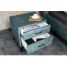 Noční stolek Boutique 50cm petrolejový samet  Noční stolky 41429