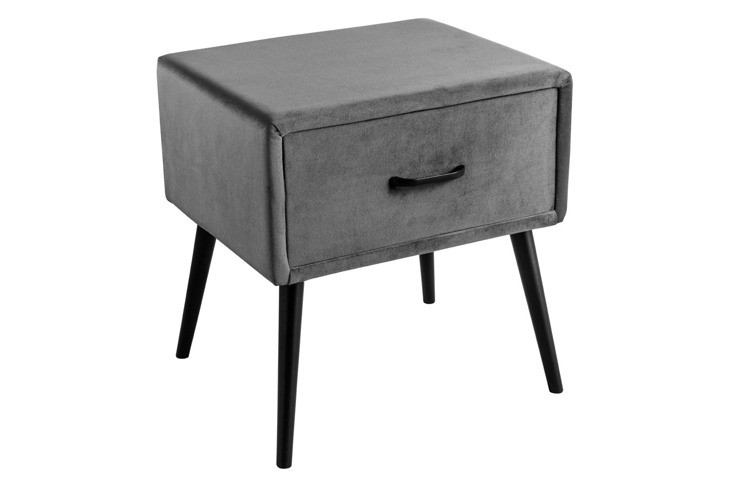 Noční stolek Sixties 36 CM tmavě šedý samet  Noční stolky 41018
