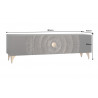 Televizní stolek Golden Sunset 180 CM masiv mango Black TV stolky a komody 44303