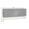 Komoda Illusion 177cm masiv mango Black TV stolky a komody 44320