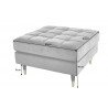 Taburet Cozy Velvet 80cm šedý samet  Taburety a podnožky 43132