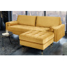 Taburet Cozy Velvet 80cm tmavě žlutý samet  Taburety a podnožky 41302