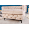 Taburet Modern Barock XL 90 CM šampaňský samet  Taburety a podnožky 42642