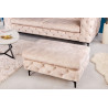Taburet Modern Barock XL 90 CM šampaňský samet  Taburety a podnožky 42642