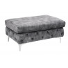 Taburet Modern Barock XL 90 CM tmavě šedý samet  Taburety a podnožky 41135