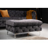 Taburet Modern Barock XL 90 CM tmavě šedý samet  Taburety a podnožky 41135