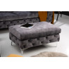 Taburet Modern Barock XL 90 CM tmavě šedý samet  Taburety a podnožky 41135