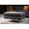 Taburet Modern Barock XL 90 CM tmavě šedý samet  Taburety a podnožky 41135
