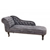 Lenoška Chesterfield 170cm šedá samet Chesterfield Sedací soupravy 41253