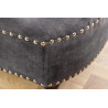 Lenoška Chesterfield 170cm šedá samet Chesterfield Sedací soupravy 41253