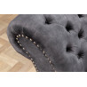 Lenoška Chesterfield 170cm šedá samet Chesterfield Sedací soupravy 41253