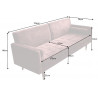 Pohovka Couture 195cm tmavě růžová rozkládací  Sedací soupravy 42495