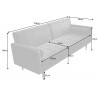 Pohovka Couture 195cm šedá rozkládací  Sedací soupravy 42395