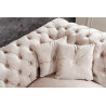 Pohovka PARIS 225 cm šampaňská samet Chesterfield Sedací soupravy 42662