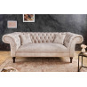 Pohovka PARIS 225 cm šampaňská samet Chesterfield Sedací soupravy 42662