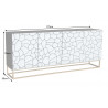 Komoda Vulcano 177cm mango hnědá / černá  Komody 44651