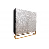 Vysoká komoda Zen Circle 120cm bílá / černá  Komody a šatní skříně 44492