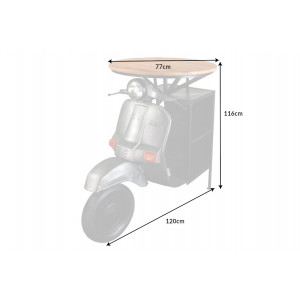 Barový stolek Scooter 115cm masiv mango  Stojany na víno 43596