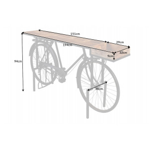 Barový pult Bicycle 195cm masiv mango  Stojany na víno 42103