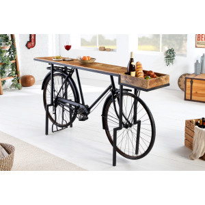 Barový pult Bicycle 195cm masiv mango  Stojany na víno 42103