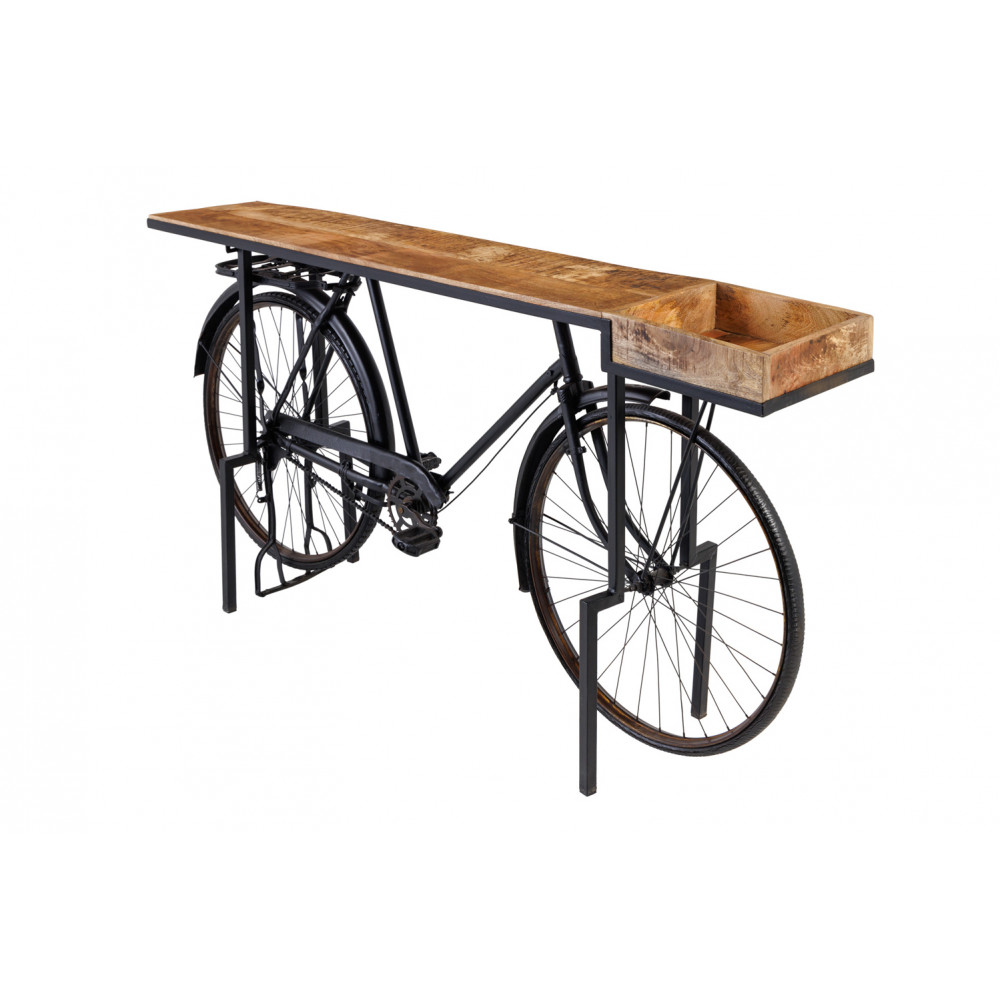 Barový pult Bicycle 195cm masiv mango  Stojany na víno 42103