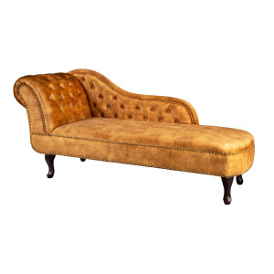 Lenoška Chesterfield 170cm tmavě žlutá samet Chesterfield Sedací soupravy 41252