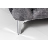 Křeslo Modern Barock tmavě šedé samet Chesterfield Sedací soupravy 41297