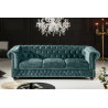 Pohovka CHESTERFIELD 3M 200 CM petrolejová samet Chesterfield Sedací soupravy 43091