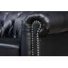 Křeslo CHESTERFIELD černé umělá kůže Chesterfield Sedací soupravy 41448