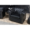 Křeslo CHESTERFIELD černé umělá kůže Chesterfield Sedací soupravy 41448
