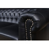 Pohovka CHESTERFIELD 3M 205 CM černá umělá kůže Chesterfield Úložné prostory pod postel 41447