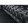 Pohovka CHESTERFIELD 3M 205 CM černá umělá kůže Chesterfield Úložné prostory pod postel 41447