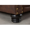 Pohovka CHESTERFIELD II 2M 150 CM vintage hnědá mikrovlákno Chesterfield Úložné prostory pod postel 40653