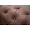 Pohovka CHESTERFIELD II 2M 150 CM vintage hnědá mikrovlákno Chesterfield Úložné prostory pod postel 40653