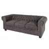 Pohovka CHESTERFIELD II 3M 205 CM vintage šedá Chesterfield Sedací soupravy 40517