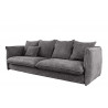 Pohovka Cocooning 225cm Šedá plyšová látka  Sedací soupravy 43440