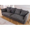 Pohovka Cocooning 225cm Šedá plyšová látka  Sedací soupravy 43440