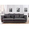 Pohovka Cocooning 225cm Šedá plyšová látka  Sedací soupravy 43440