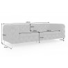 Pohovka Modern Barock 240cm tmavě šedá samet  Sedací soupravy 41134