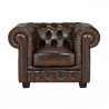 Luxusní sedací souprava Chesterfield z pravé kůže - hnědá Chesterfield Sedací nábytek MH868W