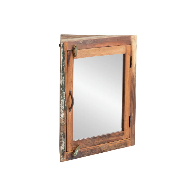 Rohová zrcadlová skříňka Merkur z recyklovaného dřeva Merkur - Koupelna A00001396W